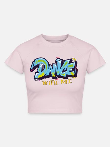 dance with me - Cropped Frauen Organic T-Shirt - Puderrosa