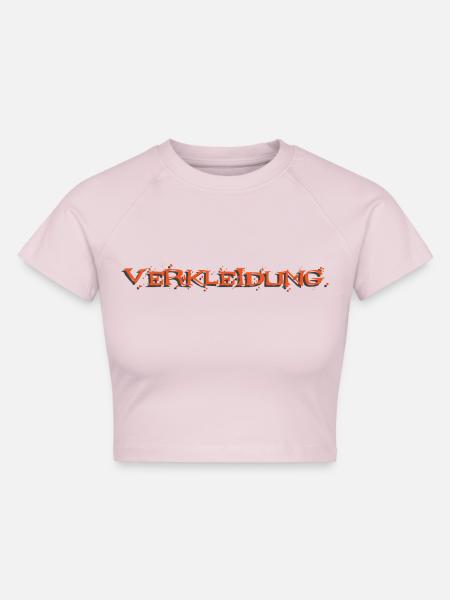 Verkleidung - Cropped Frauen Organic T-Shirt - Puderrosa