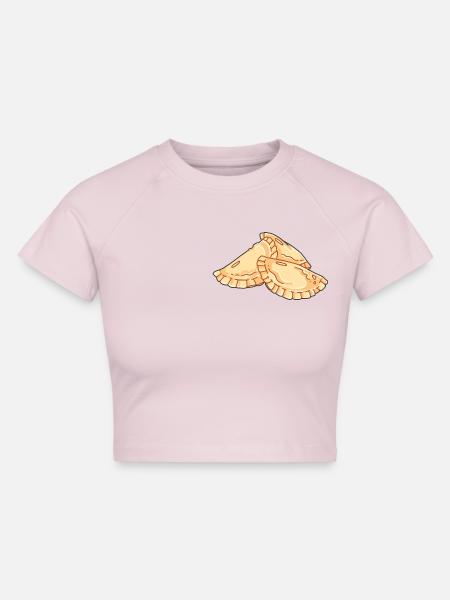 Pierogi - Cropped Frauen Organic T-Shirt - Puderrosa