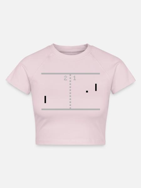 Pong - Cropped Frauen Organic T-Shirt - Puderrosa