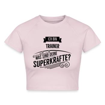 Trainer - Cropped Frauen Organic T-Shirt - Puderrosa - Vorne - AI Model Female 172 dark (172cm)