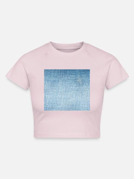 Jeans - Cropped Frauen Organic T-Shirt - Puderrosa