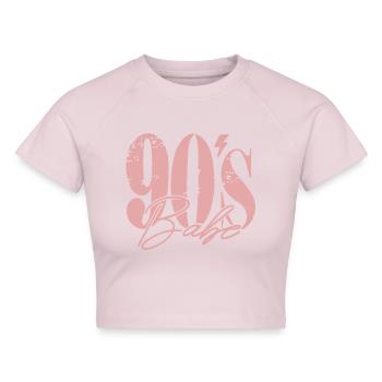 Vintage 90’s Babe Shirt - Cropped Frauen Organic T-Shirt - Puderrosa - Vorne - AI Model Female 172 dark (172cm)