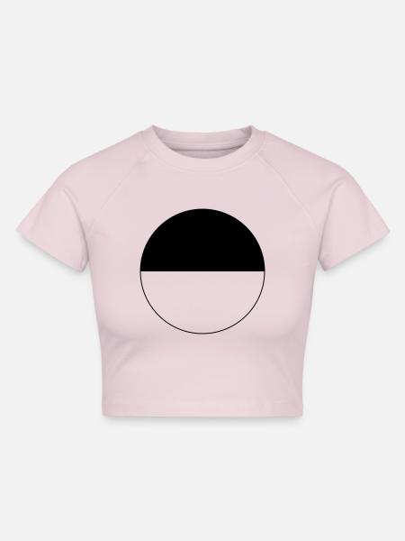 focus - Cropped Frauen Organic T-Shirt - Puderrosa