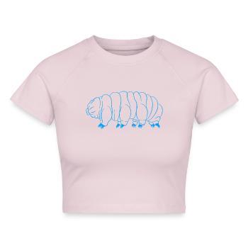 Bärtierchen Tardigrades Wasserbär Tardigrade - Cropped Frauen Organic T-Shirt - Puderrosa - Vorne - AI Model Female 172 dark (172cm)