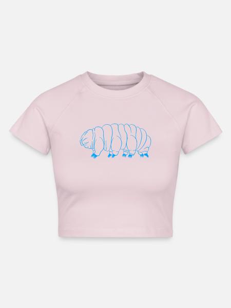 Bärtierchen Tardigrades Wasserbär Tardigrade - Cropped Frauen Organic T-Shirt - Puderrosa
