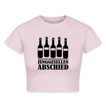 Junggesellenabschied - Cropped Frauen Organic T-Shirt - Puderrosa - Vorne - AI Model Female 172 dark (172cm)