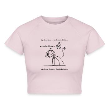Mathe lustig - Cropped Frauen Organic T-Shirt - Puderrosa - Vorne - AI Model Female 172 dark (172cm)