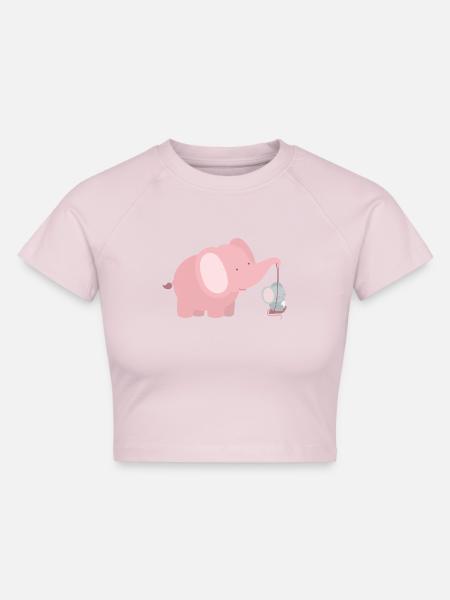 Ungewöhnliche Freundschaft - Cropped Frauen Organic T-Shirt - Puderrosa