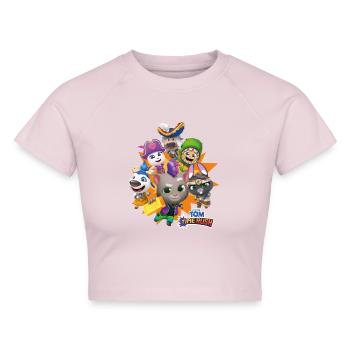 Talking Tom Time Rush Spiel Tom Und Seine Freunde - Cropped Frauen Organic T-Shirt - Puderrosa - Vorne - AI Model Female 172 dark (172cm)