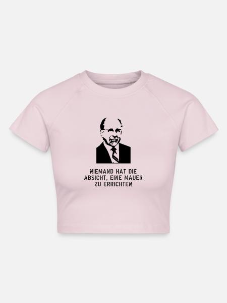Walter Ulbricht - Cropped Frauen Organic T-Shirt - Puderrosa