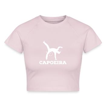 capoeira - Cropped Frauen Organic T-Shirt - Puderrosa - Vorne - AI Model Female 172 dark (172cm)