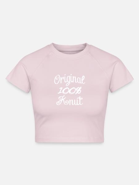 Original 100% Knut - Cropped Frauen Organic T-Shirt - Puderrosa