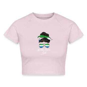 Sierra Leone - Cropped Frauen Organic T-Shirt - Puderrosa - Vorne - AI Model Female 172 dark (172cm)