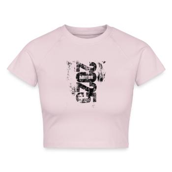 Abi 2025 - Abitur - Spruch - Cropped Frauen Organic T-Shirt - Puderrosa - Vorne - AI Model Female 172 dark (172cm)