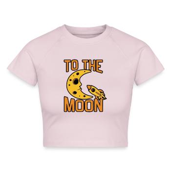 ZUM MOND - Cropped Frauen Organic T-Shirt - Puderrosa - Vorne - AI Model Female 172 dark (172cm)