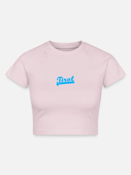 Tirol - Cropped Frauen Organic T-Shirt - Puderrosa