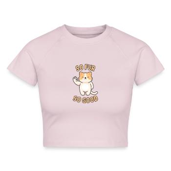 So Pelz, so gut - Cropped Frauen Organic T-Shirt - Puderrosa - Vorne - AI Model Female 172 dark (172cm)