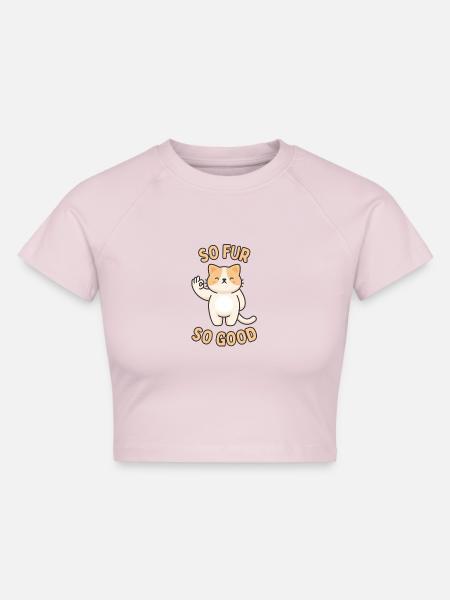 So Pelz, so gut - Cropped Frauen Organic T-Shirt - Puderrosa