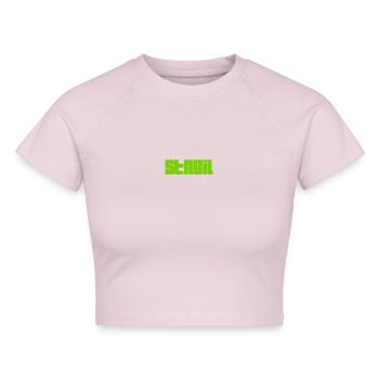 ich bin nicht woke - Cropped Frauen Organic T-Shirt - Puderrosa - Vorne - AI Model Female 172 dark (172cm)