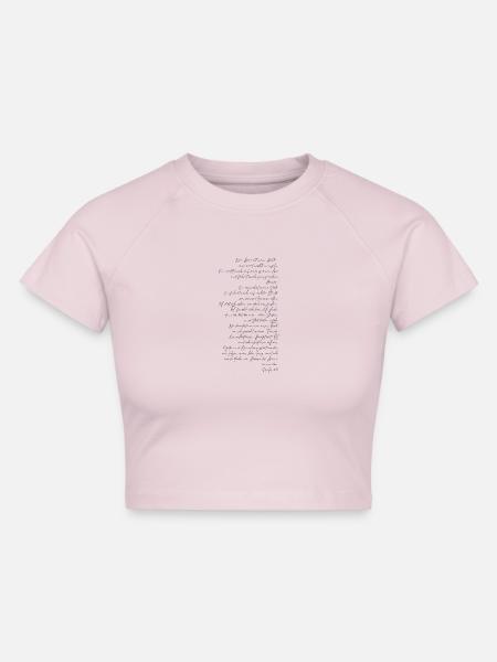 Psalm 23 - Cropped Frauen Organic T-Shirt - Puderrosa