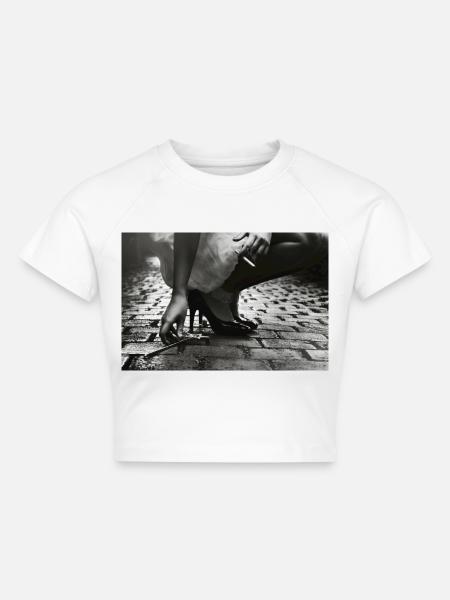 Monday - Cropped Frauen Organic T-Shirt - Weiß