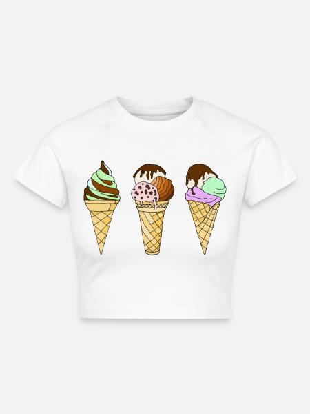 Eis - Cropped Frauen Organic T-Shirt - Weiß