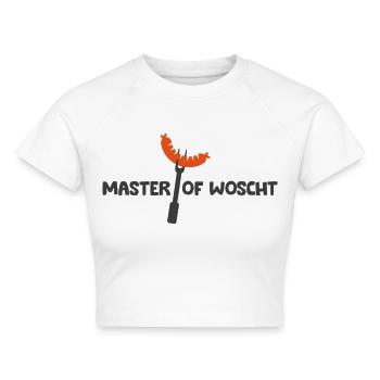 Würstchen - Cropped Frauen Organic T-Shirt - Weiß - Vorne - AI Model Female 172 dark (172cm)