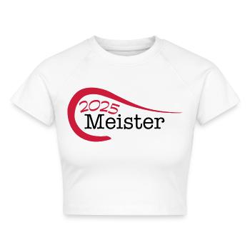 Meister 2025 Meisterschaft - Cropped Frauen Organic T-Shirt - Weiß - Vorne - AI Model Female 172 dark (172cm)