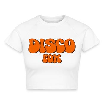 Disco Fox Tanz Tänzer Discothek Discofox tanzen - Cropped Frauen Organic T-Shirt - Weiß - Vorne - AI Model Female 172 dark (172cm)