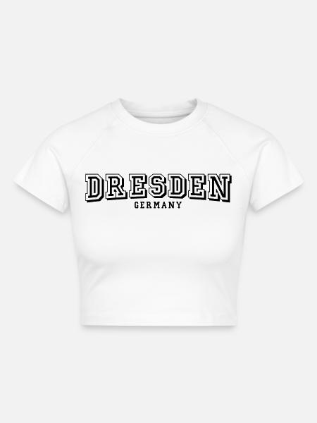 Dresden - Cropped Frauen Organic T-Shirt - Weiß