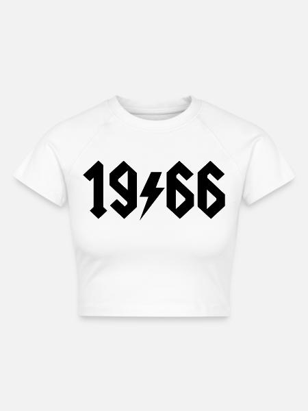 1966 - Cropped Frauen Organic T-Shirt - Weiß