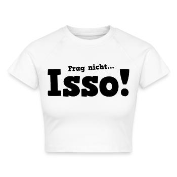 Isso Definitiv - Cropped Frauen Organic T-Shirt - Weiß - Vorne - AI Model Female 172 dark (172cm)