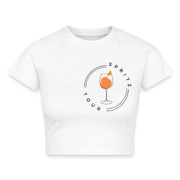 Spritz Tour - Cropped Frauen Organic T-Shirt - Weiß - Vorne - AI Model Female 172 dark (172cm)