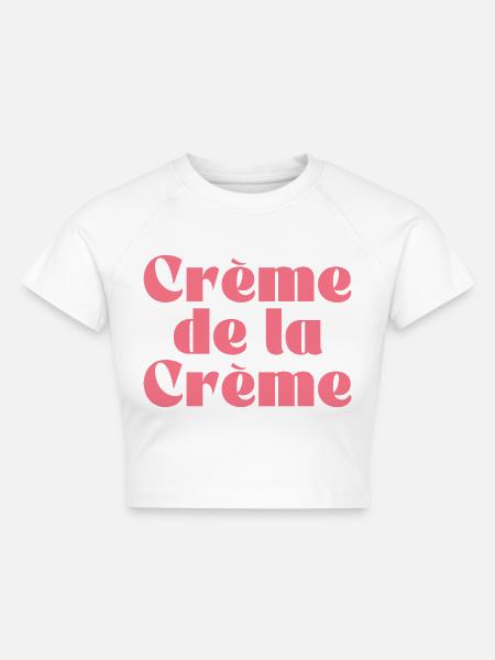 Crème de la Crème - Cropped Frauen Organic T-Shirt - Weiß