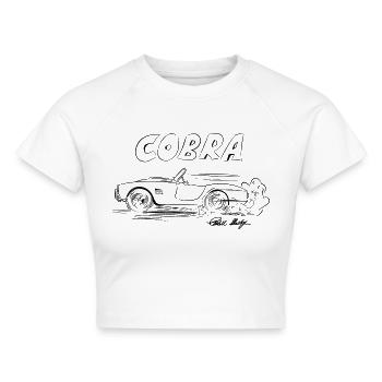 AC Cobra Comic Legende Geschenk - Cropped Frauen Organic T-Shirt - Weiß - Vorne - AI Model Female 172 dark (172cm)