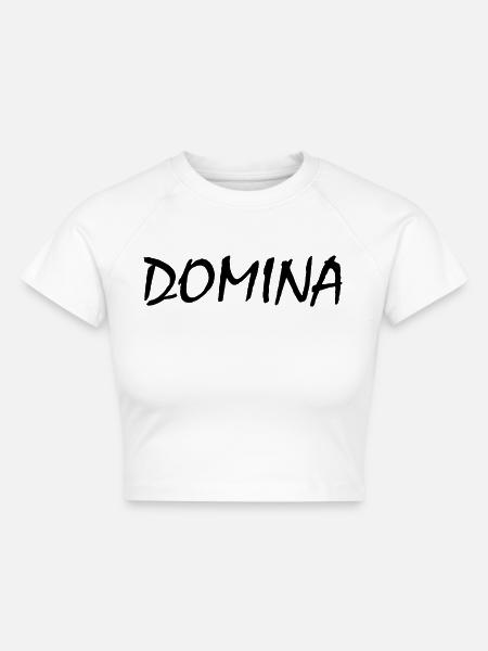 Domina - Cropped Frauen Organic T-Shirt - Weiß