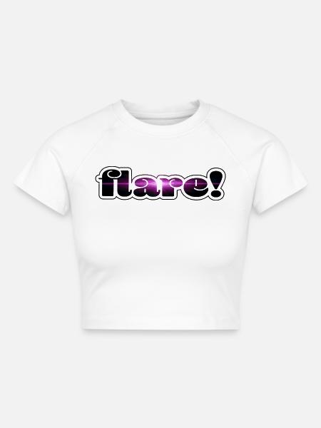 flare! frame - Cropped Frauen Organic T-Shirt - Weiß