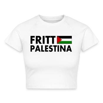 Fritt palestina - Cropped Frauen Organic T-Shirt - Weiß - Vorne - AI Model Female 172 dark (172cm)