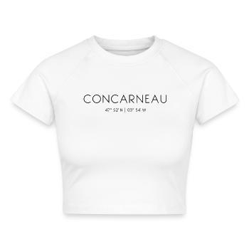 Concarneau Bretagne/Frankreich, Finistère, Quimper - Cropped Frauen Organic T-Shirt - Weiß - Vorne - AI Model Female 172 dark (172cm)