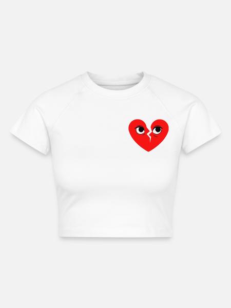 Fast - Cropped Frauen Organic T-Shirt - Weiß