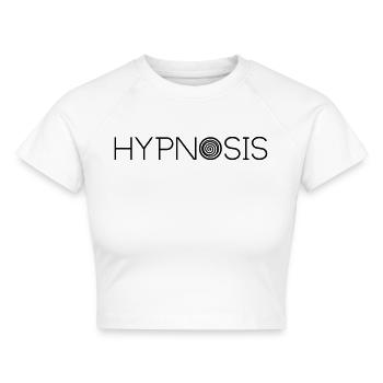 Hypnosis Hypnose Therapist Psychology Trance Coach - Cropped Frauen Organic T-Shirt - Weiß - Vorne - AI Model Female 172 dark (172cm)