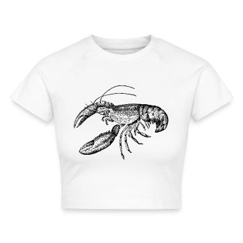 Meerestiere - Cropped Frauen Organic T-Shirt - Weiß - Vorne - AI Model Female 172 dark (172cm)