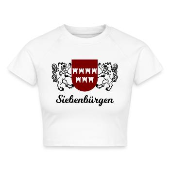 Die Heimat Siebenbürgen - Cropped Frauen Organic T-Shirt - Weiß - Vorne - AI Model Female 172 dark (172cm)