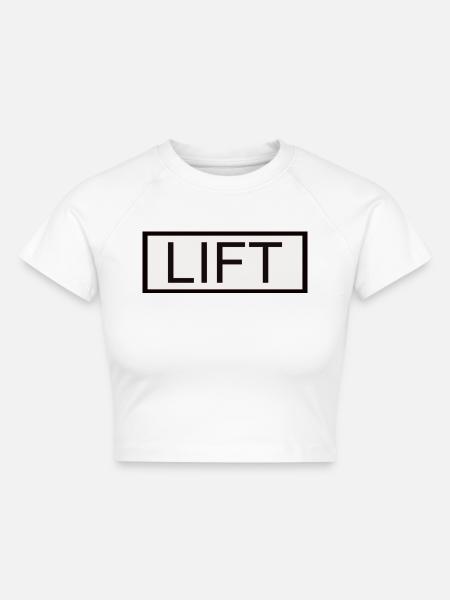 Lift - Cropped Frauen Organic T-Shirt - Weiß