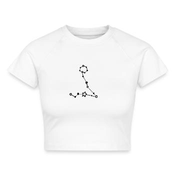Sternzeichen Fische schwarz - Cropped Frauen Organic T-Shirt - Weiß - Vorne - AI Model Female 172 dark (172cm)