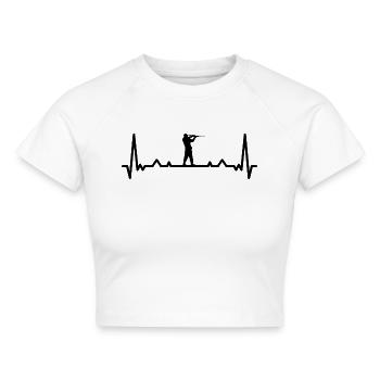 Herzschlag und Jagd - (2) - Cropped Frauen Organic T-Shirt - Weiß - Vorne - AI Model Female 172 dark (172cm)