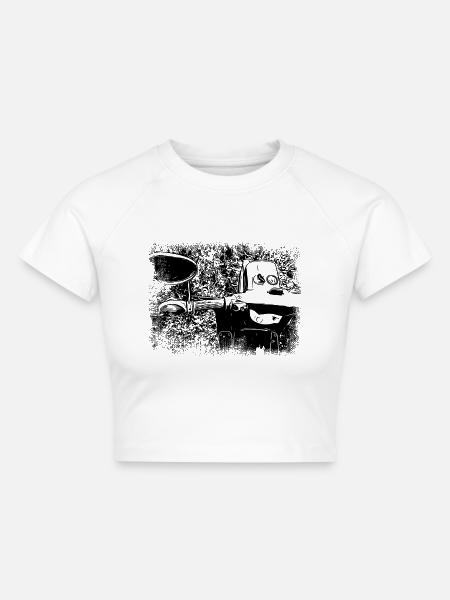 Simson Schwalbe - KR51 - Cropped Frauen Organic T-Shirt - Weiß