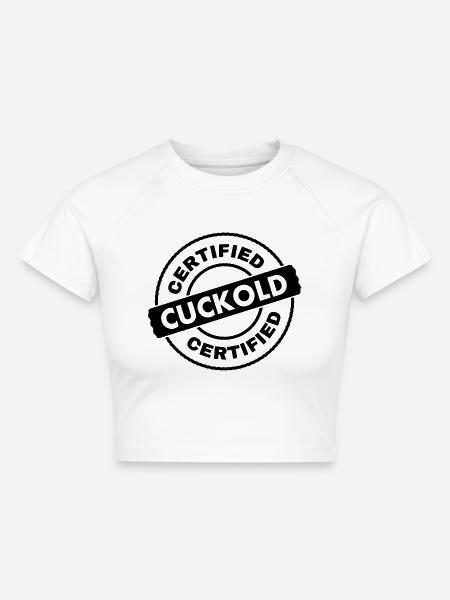 cuckold - Cropped Frauen Organic T-Shirt - Weiß