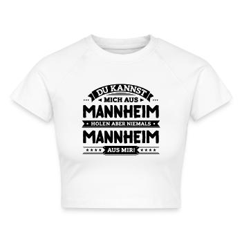 Mein Mannheim - Cropped Frauen Organic T-Shirt - Weiß - Vorne - AI Model Female 172 dark (172cm)